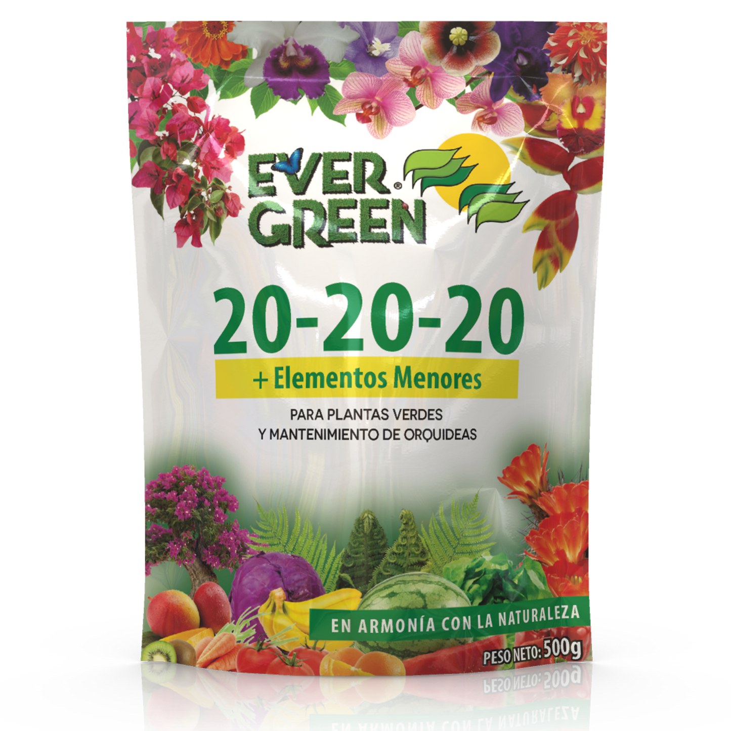 Fertilizante para Plantas Verdes y Orquídeas 20-20-20
